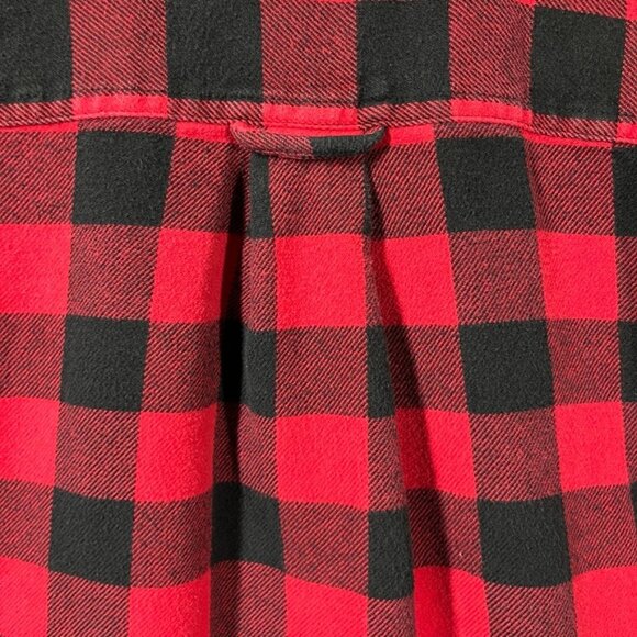 Woolrich Flannel Plaid Button Shirt Mens Size Medium Red Black Cotton Pocket - Picture 6 of 10